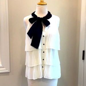 White House Black Market pleated blouse.